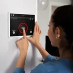 Castle eco solutions close up woman using tablet [city]